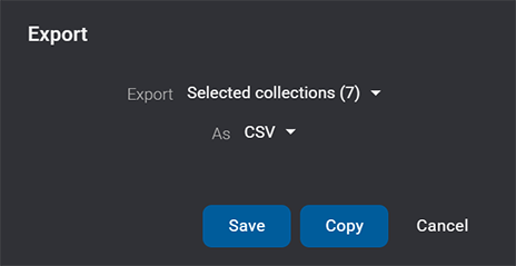 Session Buddy Export Dialog